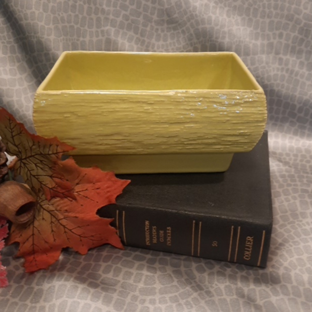 Vtg Miramar Of California Lime/Chartreuse Textured Pottery Planter 1954 #210